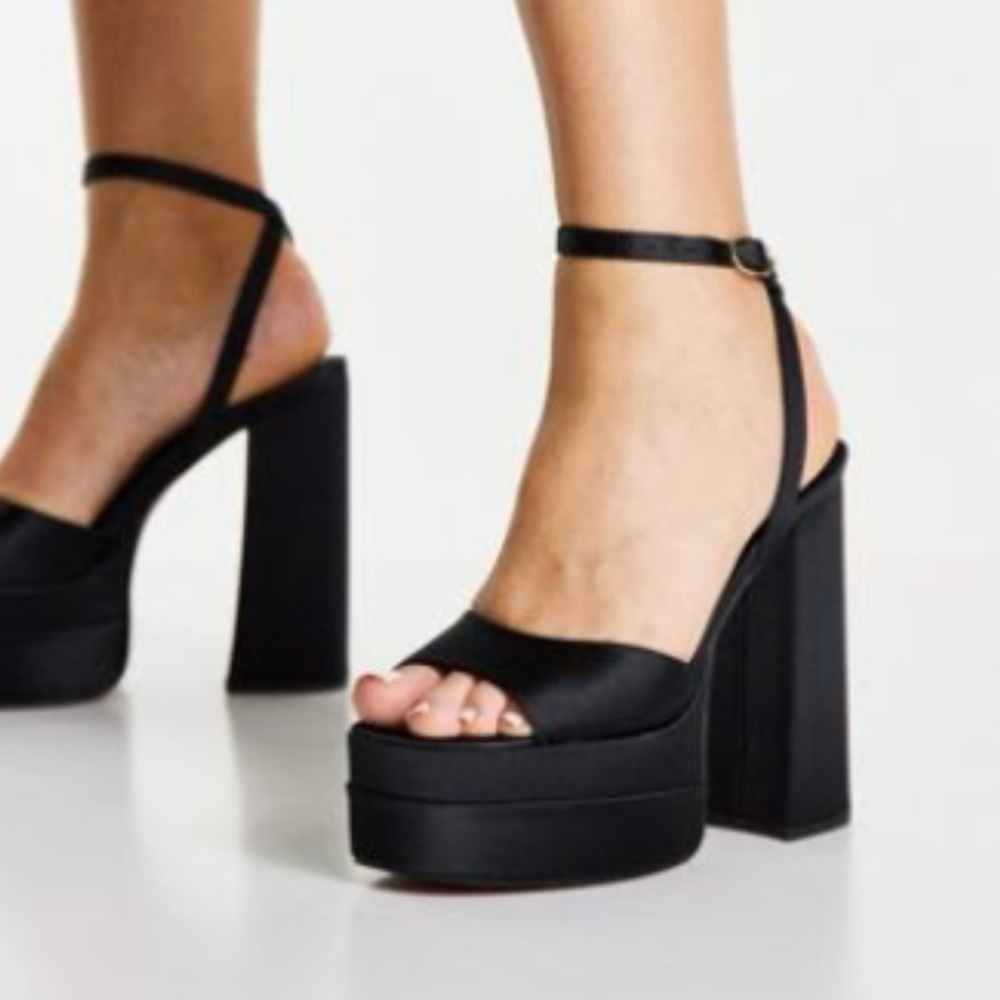 ASOS Satin Platform Heels - Size 8 - New